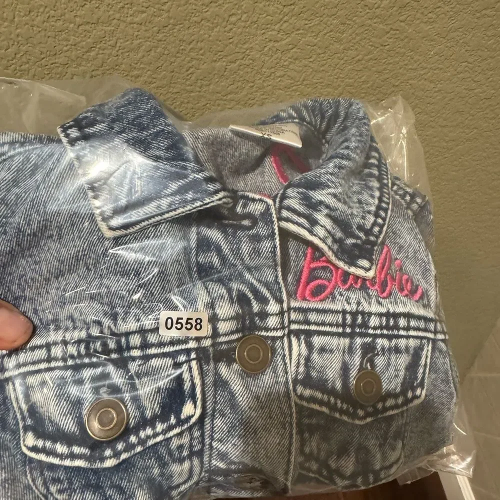Barbie Embroidered Denim Jacket Size XS